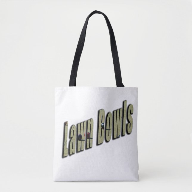 Tote Bag logo dimensionnel de Lawn Bowl, (Devant)