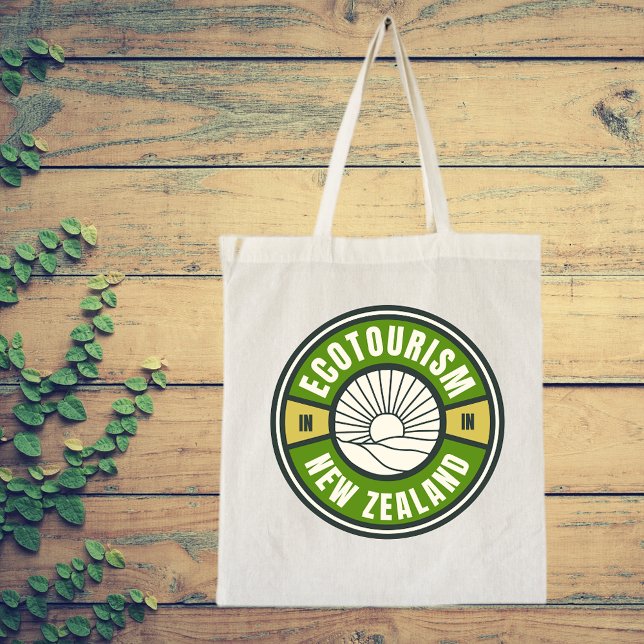 Tote Bag Logo écotourisme Nouvelle-Zélande Green Slow Trave (Créateur téléchargé)