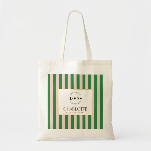 Tote Bag Logo élégant de base tendance personnalisé pour en (Devant)