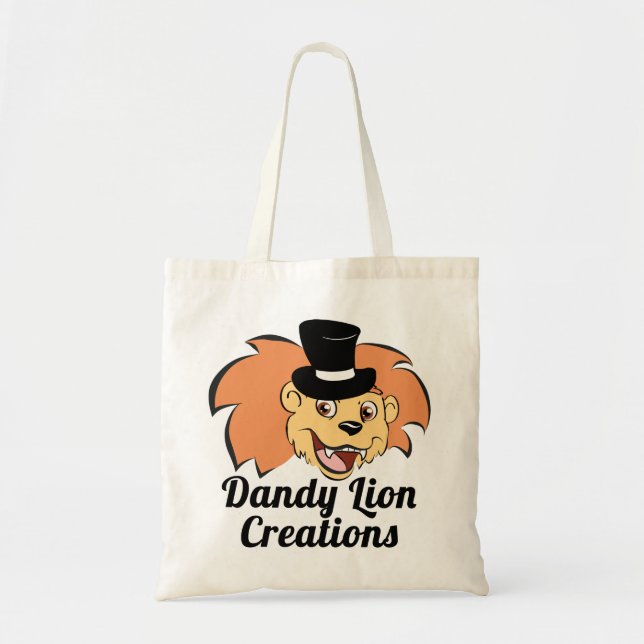 Tote Bag Logo élégant Fourre-tout de créations de lion (Devant)