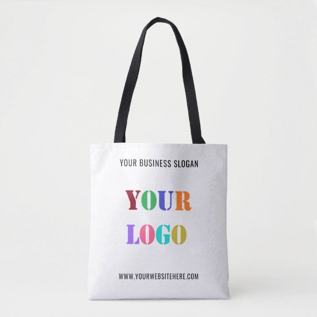 Tote Bag Logo et texte de Custom Bag Promoteur commercial (Devant)