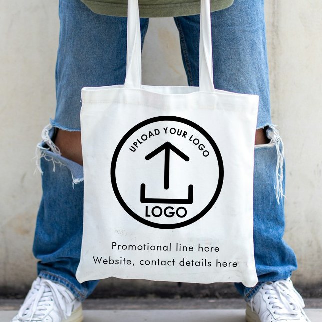 Tote Bag Logo et texte d'entreprise professionnelle moderne (Simple Modern Professional Business Logo & Text Tote Bag)