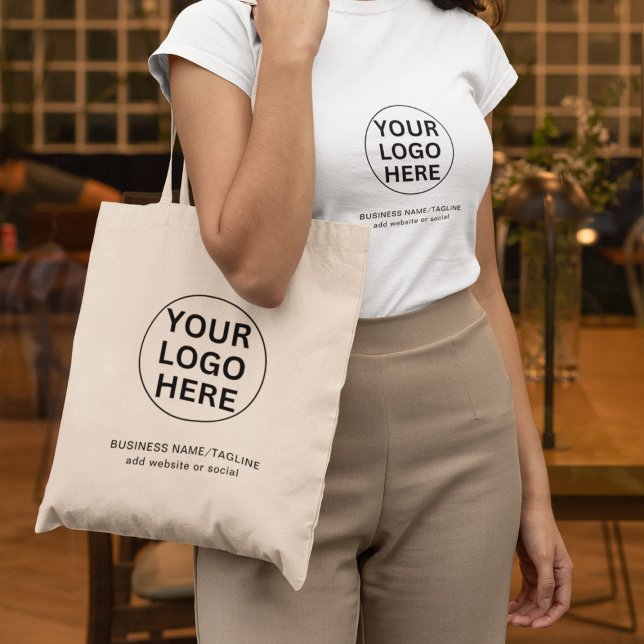 Tote Bag Logo et texte personnalisés (Créateur téléchargé)