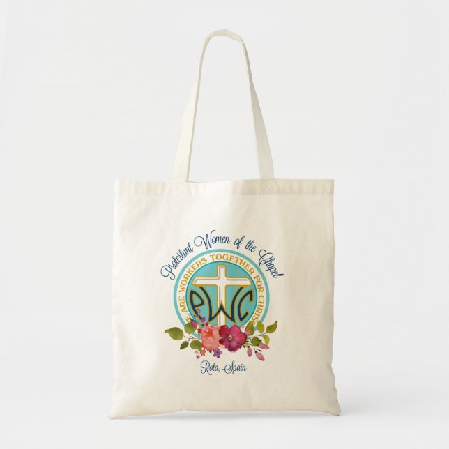 Tote Bag Logo floral fourre-tout de PWOC (Devant)