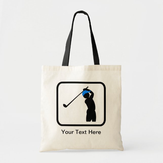 Tote Bag Logo Golfer personnalisable (Devant)