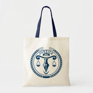 Tote Bag Logo Justice en bleu