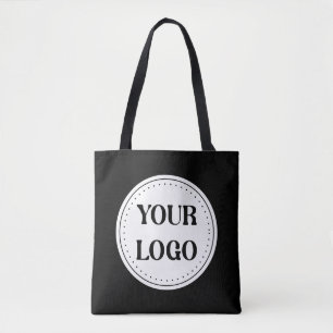 Tote Bag Logo Marque Noire   Entreprise Commerciale Société