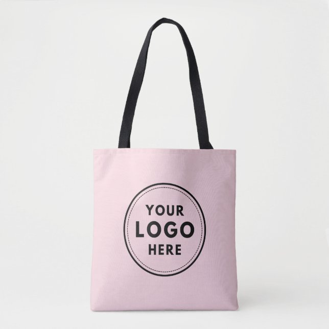 Tote Bag Logo personnalisé Blush Pink Marque d'entreprise (Devant)