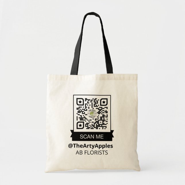 Tote Bag logo personnalisé entreprise ajouter votre code QR (Devant)