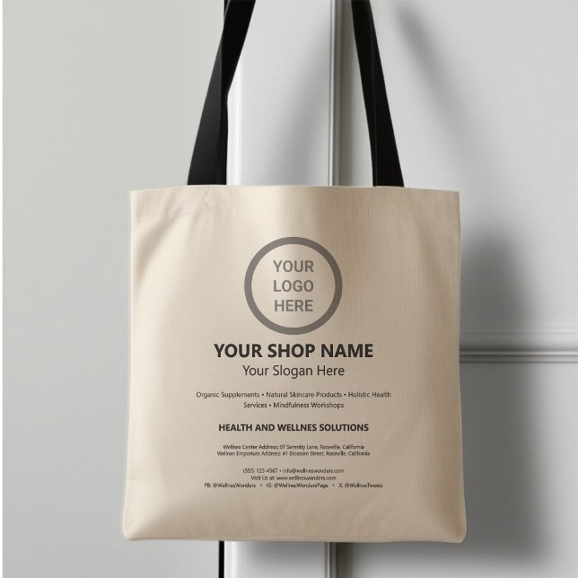 Tote Bag Logo Personnalisé Promotionnel Business Shopping (Créateur téléchargé)