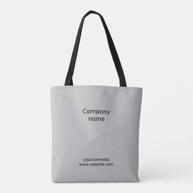 Tote Bag Logo personnalisé simple et élégant ici société g (Dos)