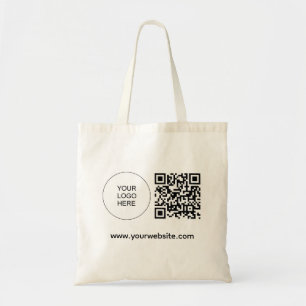 Tote Bag Logo personnalisé Site Web Adresse Modèle QR Code