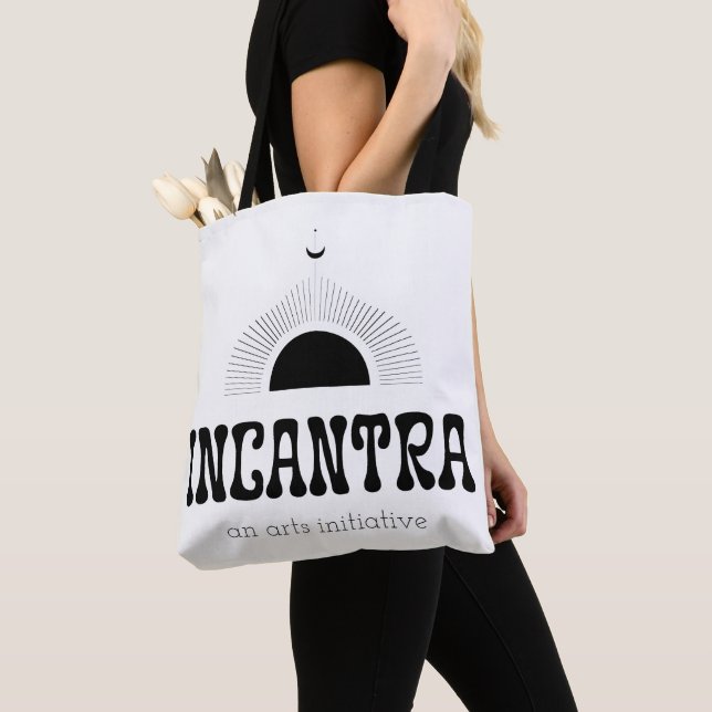 Tote Bag logo principal incantra (foncé sur clair) (De près)