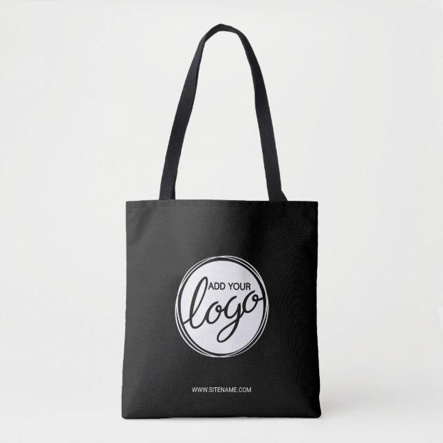Tote Bag Logo professionnel personnalisé avec texte personn (Devant)