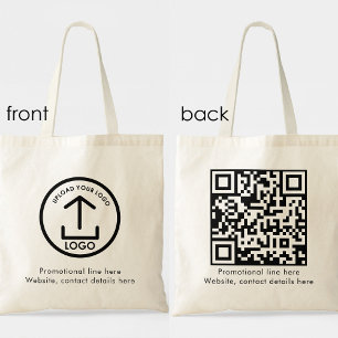 Tote Bag Logo professionnel simple et moderne Code QR