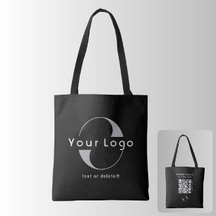 Tote Bag Logo recto verso et code QR sur Black Company Busi