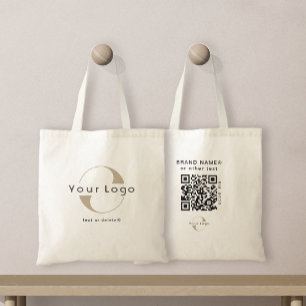 Tote Bag Logo recto verso et code QR sur Clean Company Busi