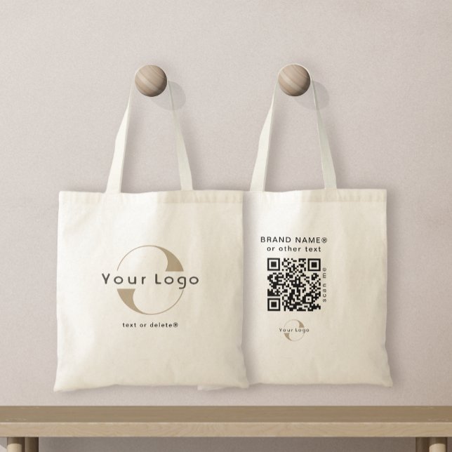 Tote Bag Logo recto verso et code QR sur Clean Company Busi (Créateur téléchargé)