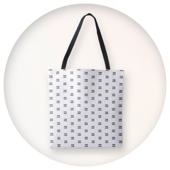 Tote Bag Logo simple à répéter | Blanc (Créateur téléchargé)