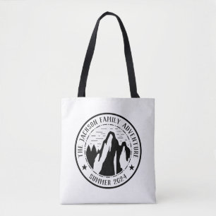 Tote Bag Logo vintage Mountain Famille Réunion Camping Voya
