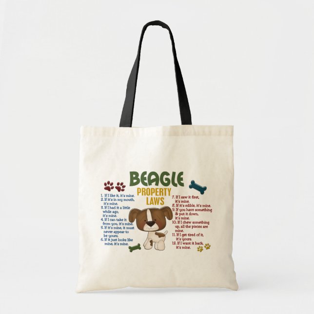 Tote Bag Lois 4 de propriété de beagle (Devant)