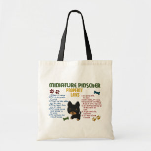 Tote Bag Lois 4 de propriété de Pinscher miniature