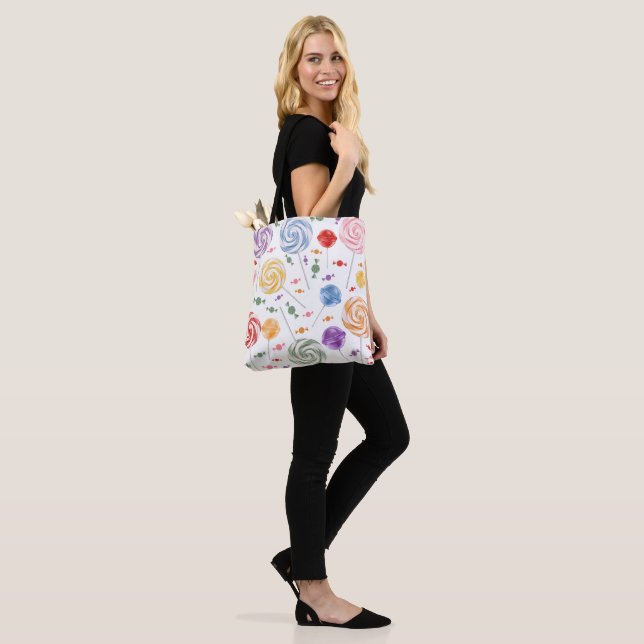 Tote Bag Lollipop Motif coloré (Sur le modèle)