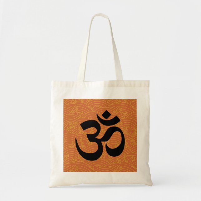 Tote Bag L'OM en mer des vagues oranges (Devant)