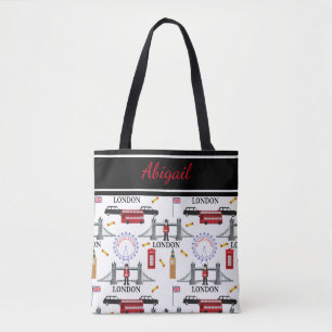 Tote Bag London England Queens Guard Motif anglais