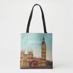Tote Bag Londres Angleterre Big Ben Vintage voyage