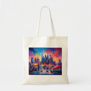 Tote Bag Londres Skyline Abstrait Art