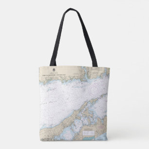 Tote Bag Long Island Sound Partie Est Carte Nautique