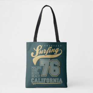 Tote Bag Longboard surfant la Californie 76