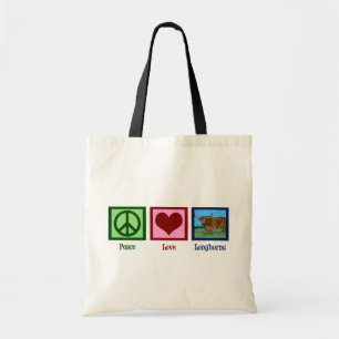 Tote Bag Longhorns d'amour de paix