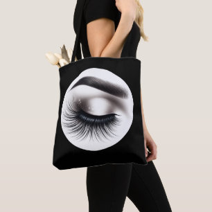 Tote Bag Longs Cils Fins et Ondulés Extensions de Cils Beau
