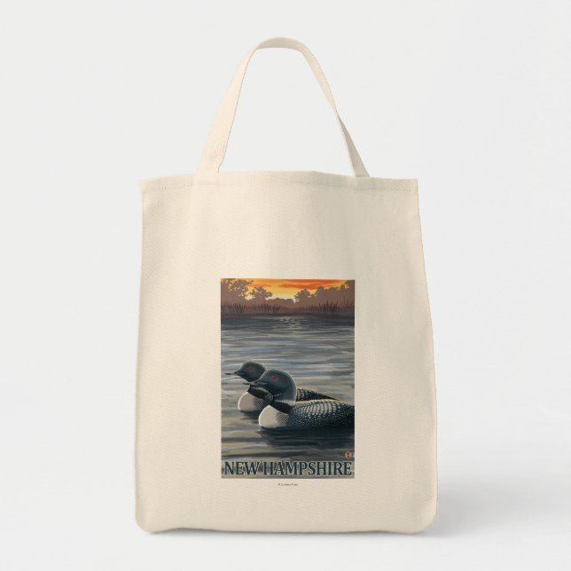 Tote Bag Loon commun du New Hampshire (Devant)