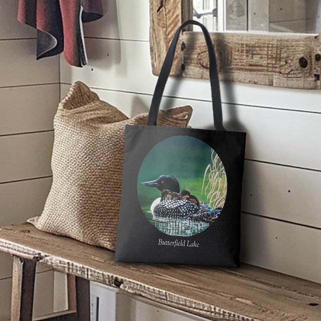 Tote Bag Loon Family Butterfield Lake  (Créateur téléchargé)