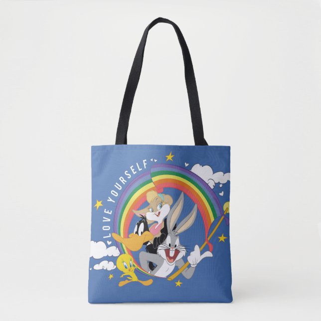 Tote Bag LOONEY TUNES™ - Love Yourself Pride Badge (Devant)