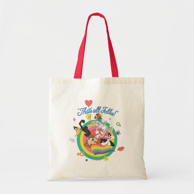 Tote Bag LOONEY TUNES™ - That's All Folks! Pride Bullseye (Devant)