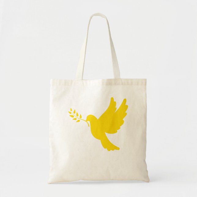 Tote Bag L'or de la colombe de paix en Ukraine (Devant)