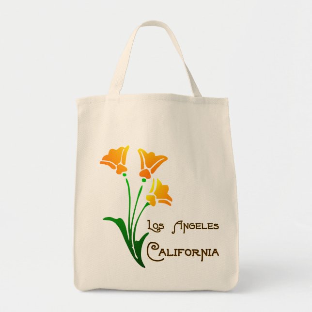 Tote Bag Los Angeles California Poppy Deco Fourre-tout (Devant)