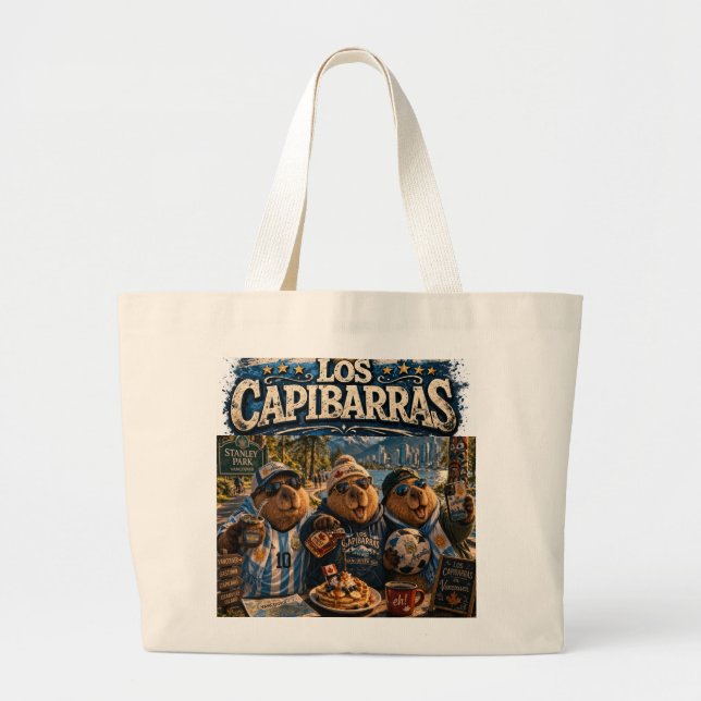Tote Bag Los Capibarras viajeros en Canadá (Devant)