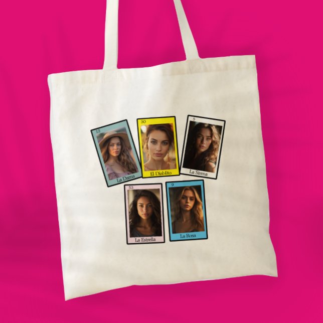 Tote Bag Loteria Mexicaine Bingo Fiesta Bachelorette (Créateur téléchargé)