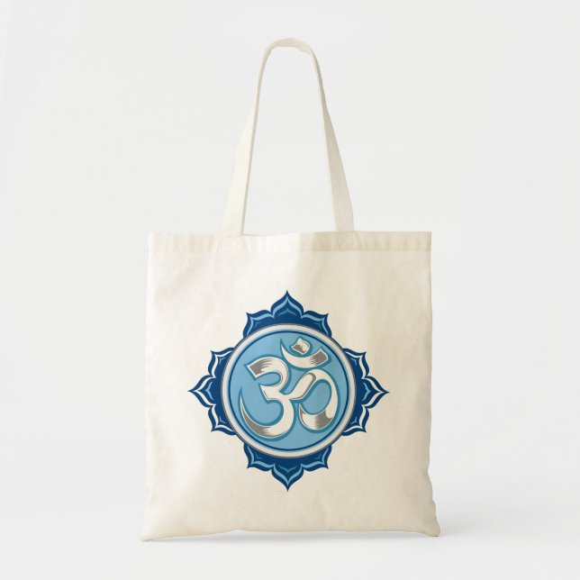 Tote Bag Lotus bleu OM (Devant)