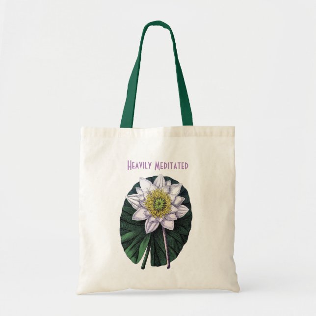 Tote Bag Lotus Drôle Très Médité (Devant)