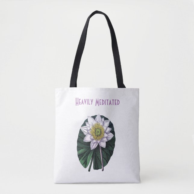 Tote Bag Lotus Drôle Très Médité (Devant)