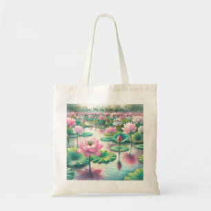 Tote Bag Lotus Flowers & Citation