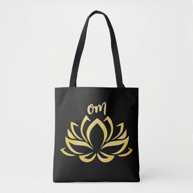 Tote Bag Lotus Om Or (Devant)