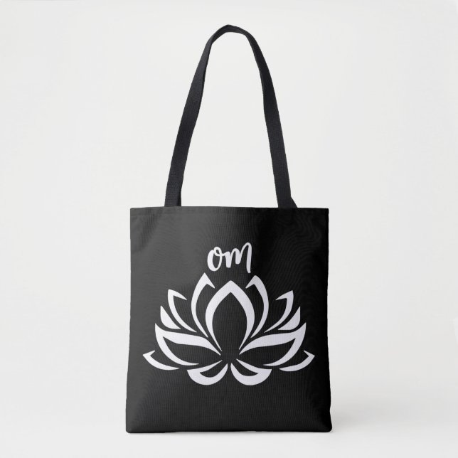 Tote Bag Lotus Om White (Devant)
