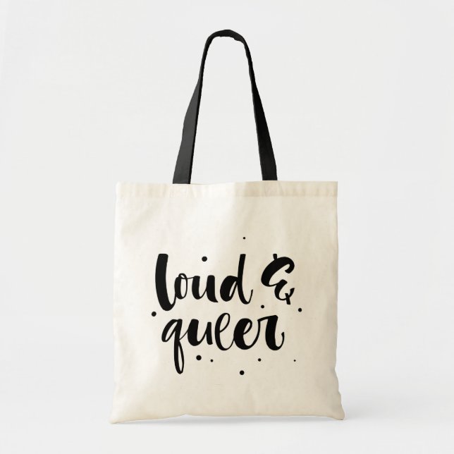 Tote Bag Loud & Queer (Devant)